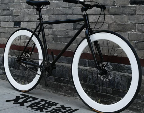 死飞自行车实心胎双碟刹活飞网红赛跑车成人男...