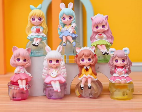 半糖主义盲盒带灯萝莉女孩桌面摆件公仔手办儿...