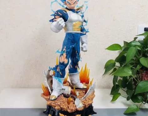 超大贝吉塔手办优质七龙珠三头雕     超...