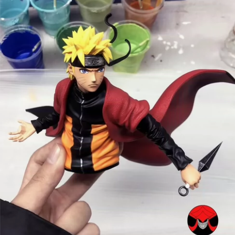 燃风鸣人1/7雕像火影忍者gk 双头雕，做...