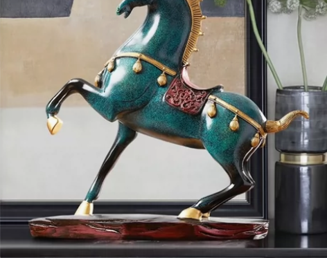 （捡漏）马摆件工艺品风水招财客厅玄关酒柜摆...