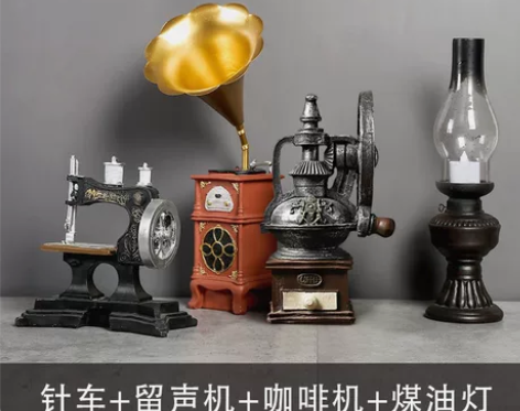 老物件 复古怀旧创意家居小摆件工艺品客厅酒...