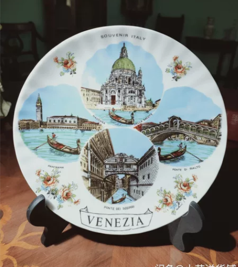 意大利 威尼斯 风景瓷盘 直径:19cm ...