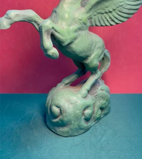 日本昭和时期金工名家吉田叡示作天马腾云造型...