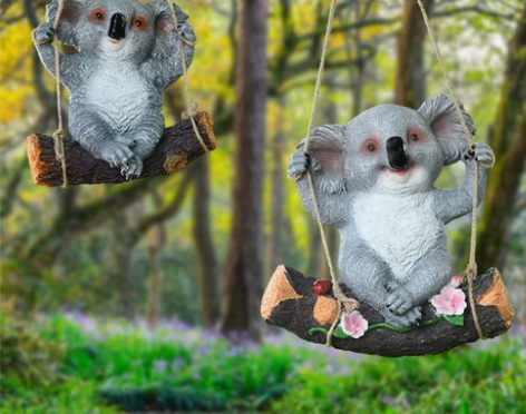 庭院考拉树上挂件秋千熊猫阳台庭院景区装饰户...