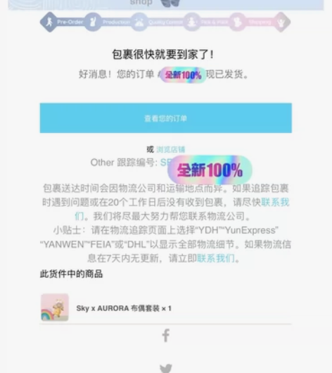 【出】sky光遇欧若拉娃娃 整套全新未拆