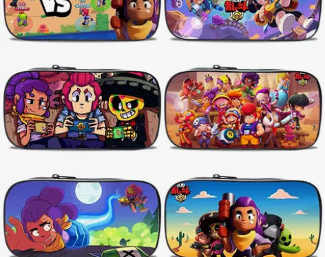 游戏周边荒野乱斗拉链笔袋帆布大容量高中小学...