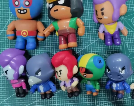 正版散货韩国荒野乱斗游戏周边可动公仔玩偶摆...