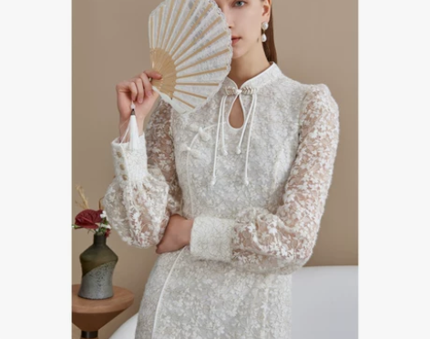 ANMANI恩曼琳23早秋新款新中式蕾丝改...