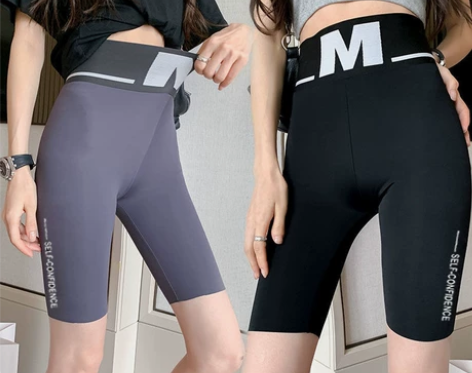 #节后鱼生#【全新】高腰收腹冰丝速干五分骑...