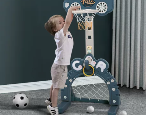 儿童篮球架室内可升降，促进宝宝们的弹跳力，...