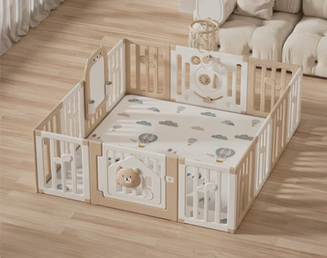 迈奇宝宝游戏围栏婴儿防护栏地上爬行垫儿童室...