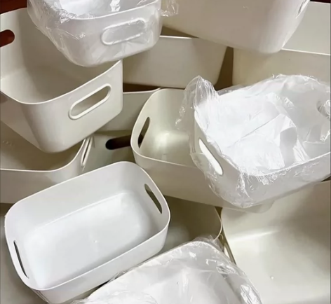 【清仓包邮】6.9元3个家用杂物零食筐桌面...