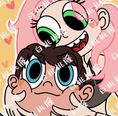 星蝶公主手绘头像画卡通真人照片宠物漫画头像...