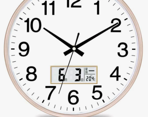 静音挂钟客厅钟表家用石英钟圆形时钟挂表 新...