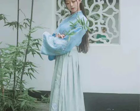 秋行:菖蒲 池夏原创设计改良汉服 交领直袖...