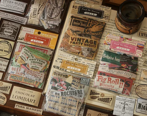 100张入复古ins风文字贴纸包寻找记忆手...