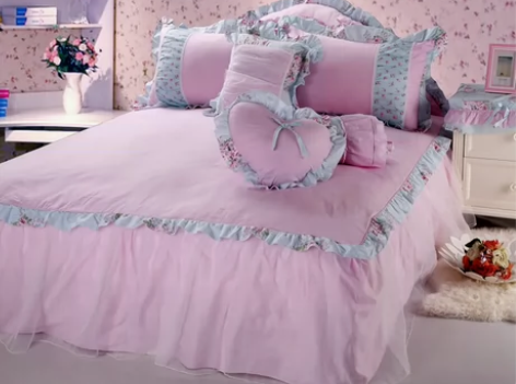 全棉公主风田园床裙 单床裙一条120*20...