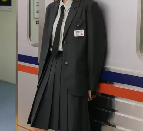 午睡自制 百褶裙女高腰a字显瘦日系小个子j...