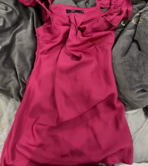 FUFU【一眼定情】春夏缎面小飞袖设计感修...