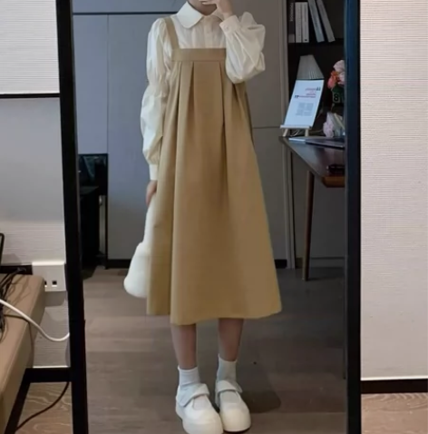 【穿搭博主全新出闲置-衬衫背带裙】ms甜末...