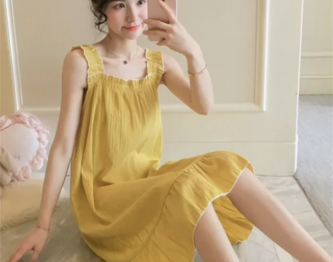 工厂清仓吊带睡裙女夏季薄款居家可爱公主风家...